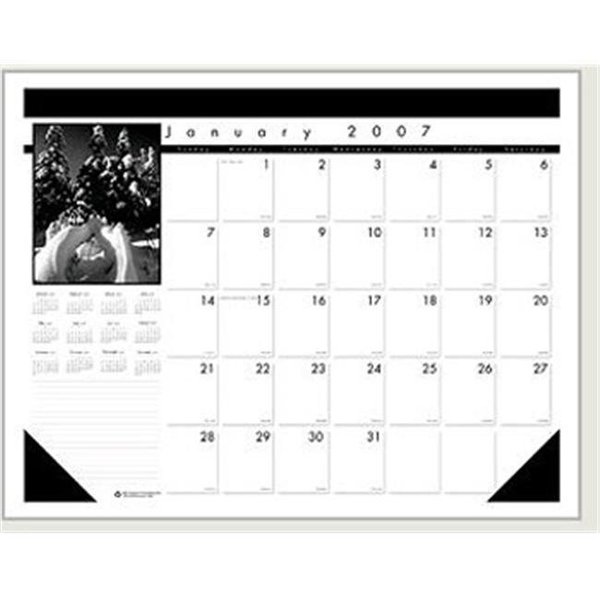 House Of Doolittle House of Doolittle HOD1225 Black On White Desk Pad the product will be for the current year HOD1225